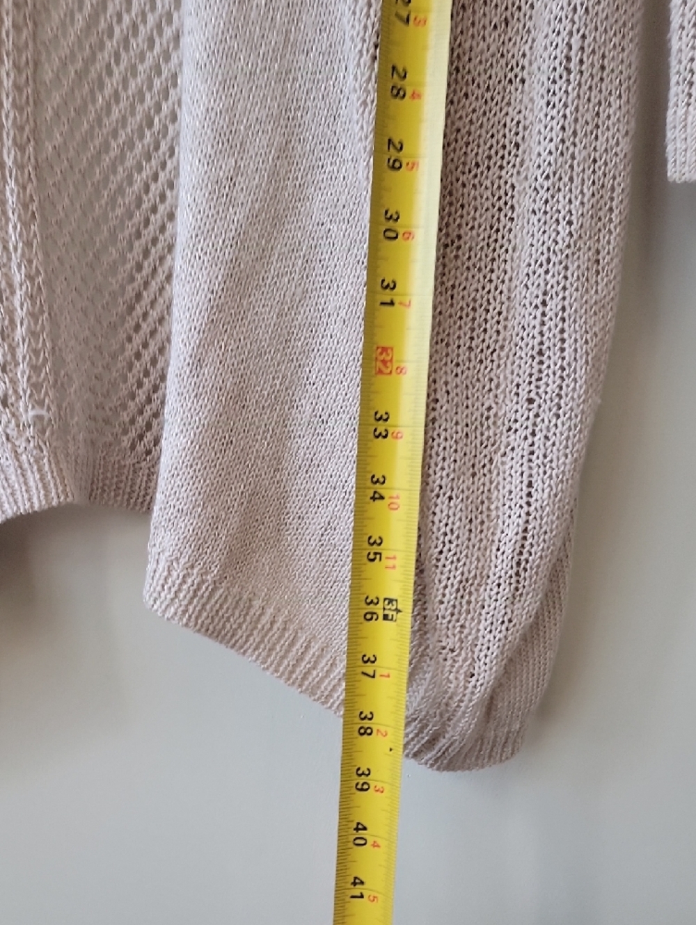 Tahari Beige Open-Front Cardigan Sweater Women's Knit Coastal - Picture 10 of 12